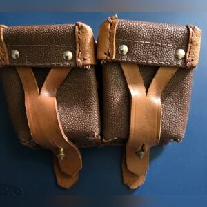 MOSEN NAGANT AMMO Dated 1966 Original Soviet Russian DOUBLE POUCH (A)